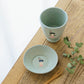 Cup Cat and girl light blue | Aya Watanuki