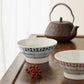 Kotobe pattern rice bowl, large flower wall pattern, blue |