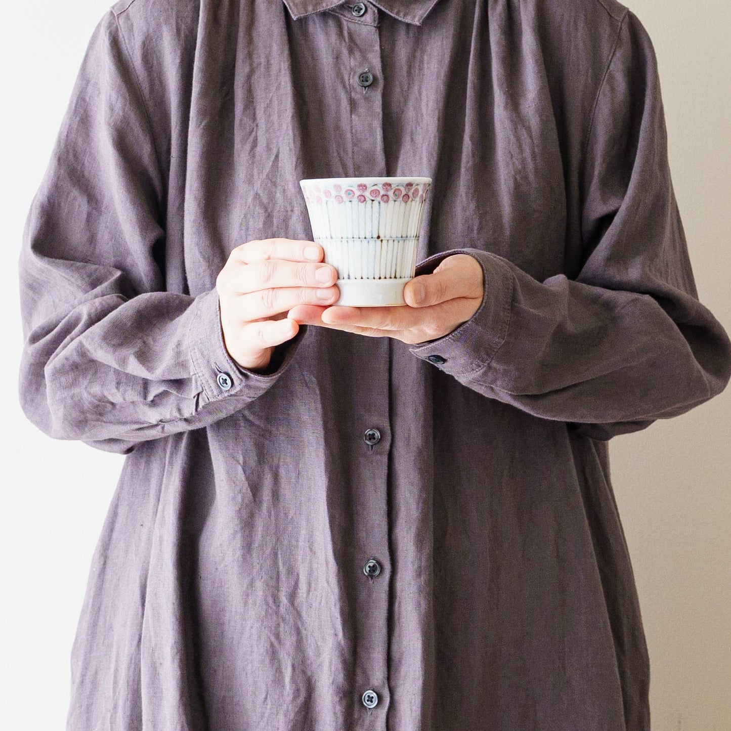 Teacup old Tobe pattern  Red | Tosai gama