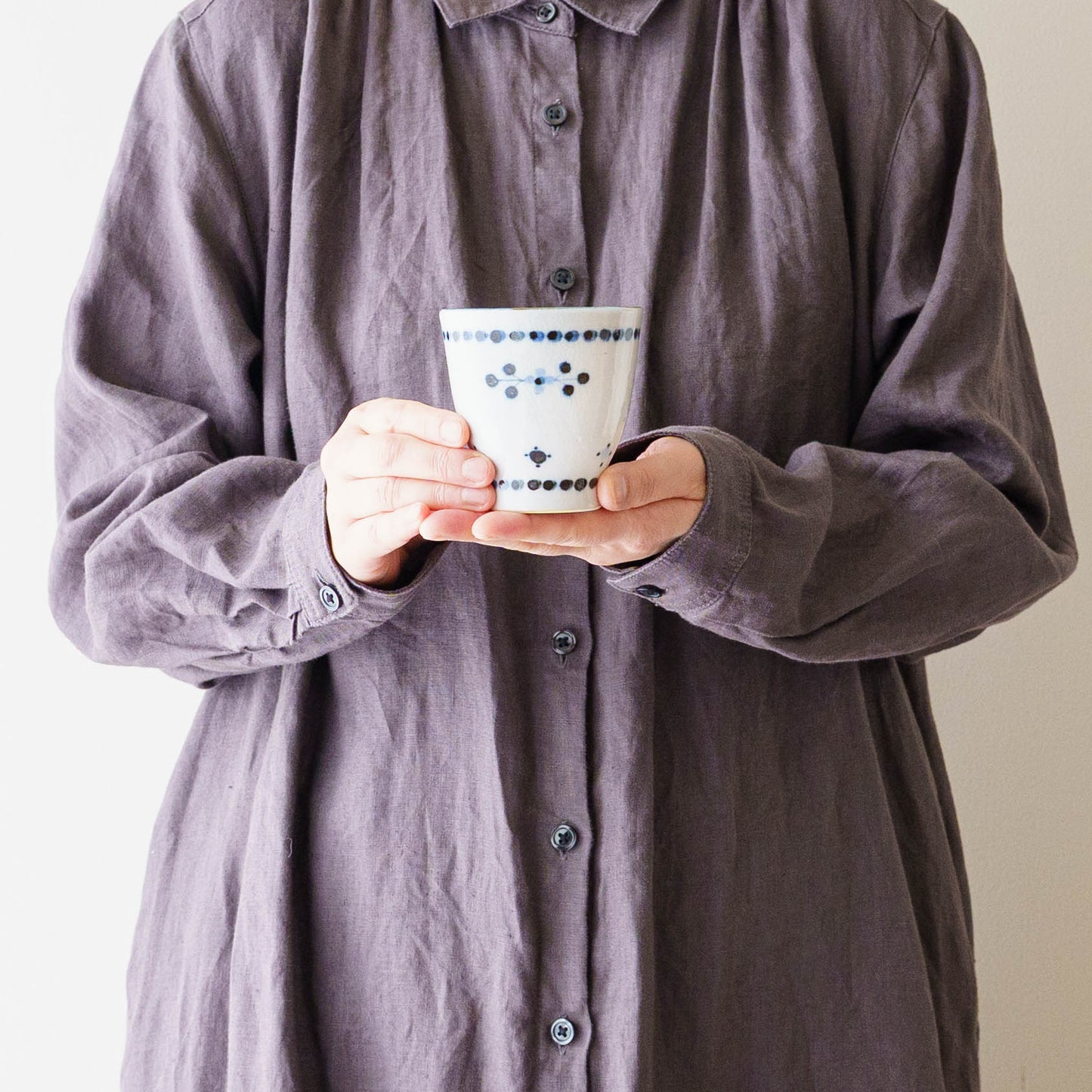 Tea cup small flower Blue｜Tosai gama