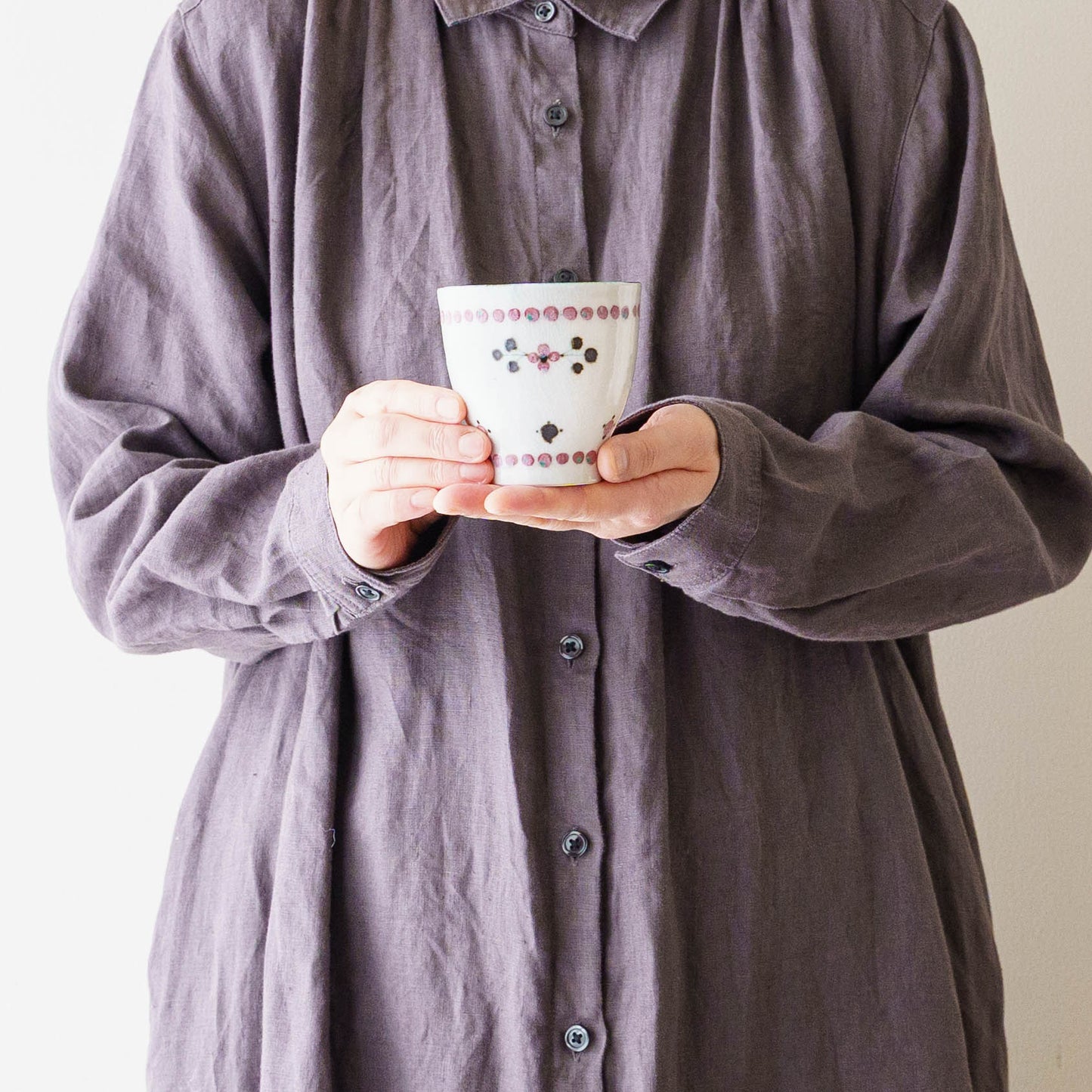 Tea cup small flower Red｜Tosai gama