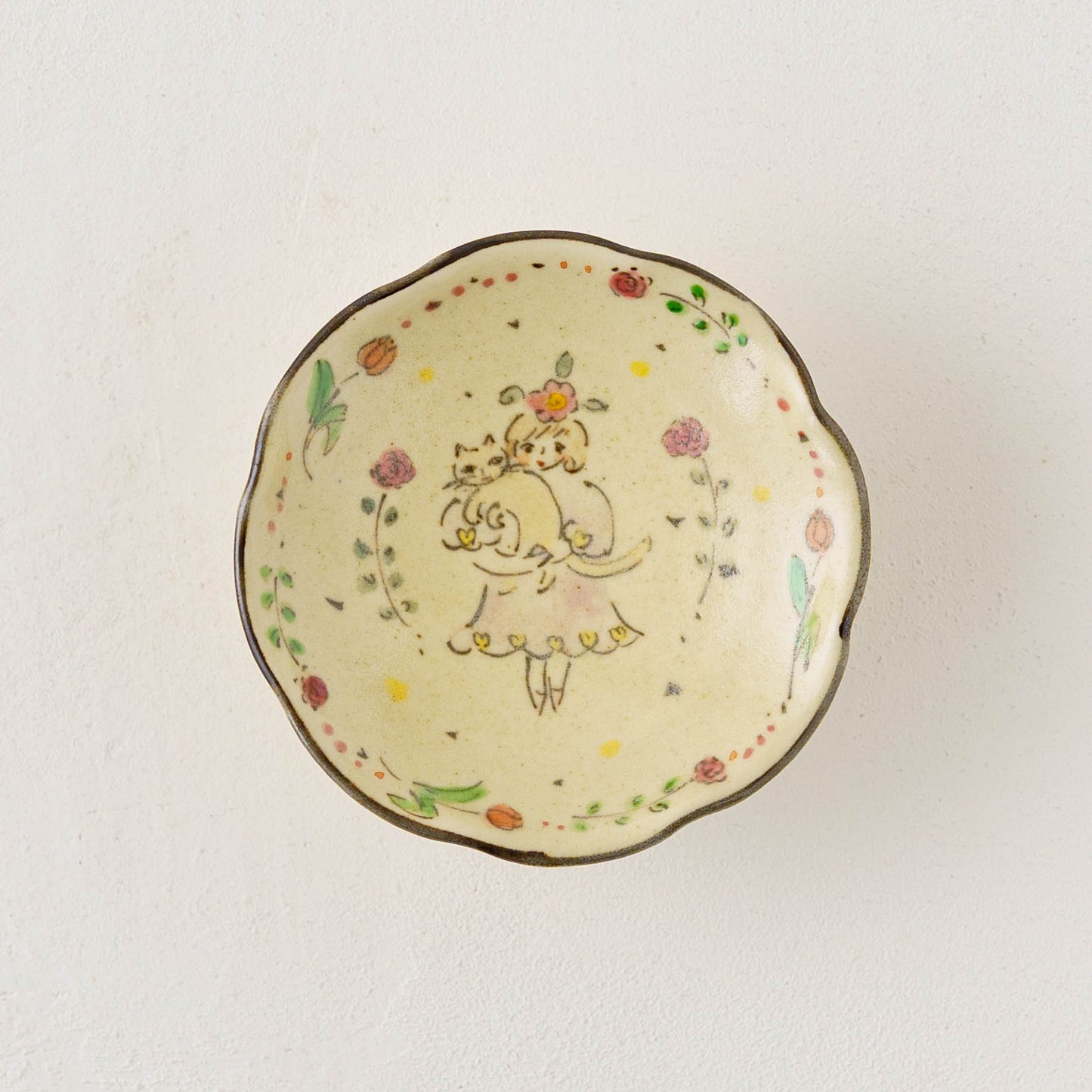 Hugging Cat Mini Plate | Hahamiya