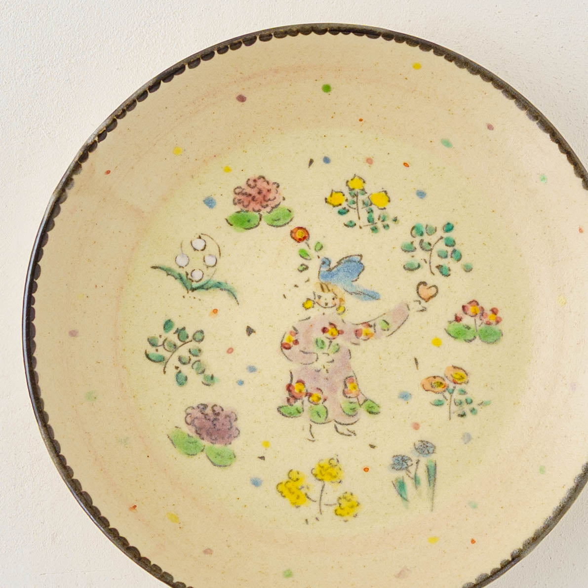 Flower Dress Girl Plate｜Hahamya