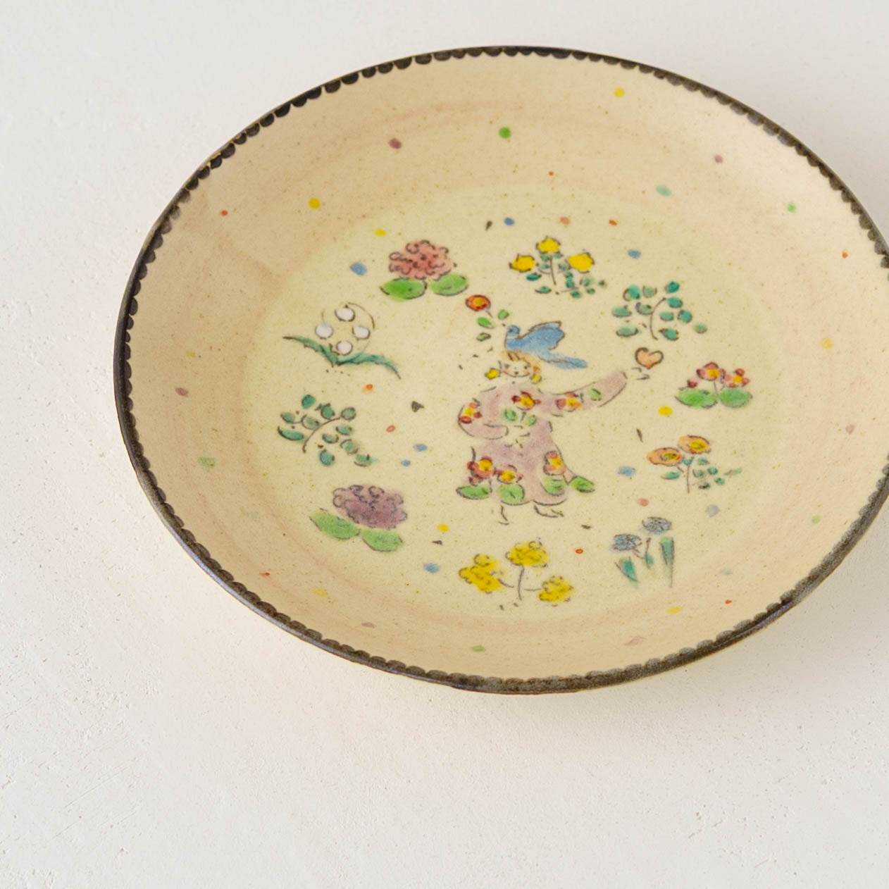 Flower Dress Girl Plate｜Hahamya