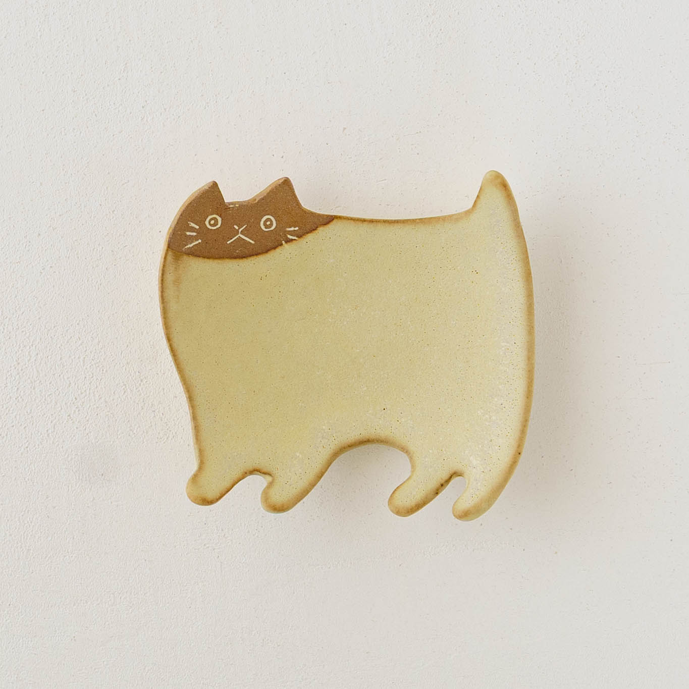 ねこ皿　黄色｜佐藤牧子