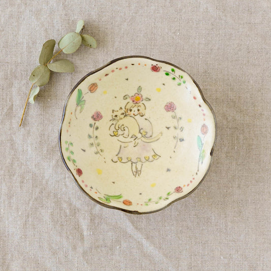 Hugging Cat Mini Plate | Hahamiya