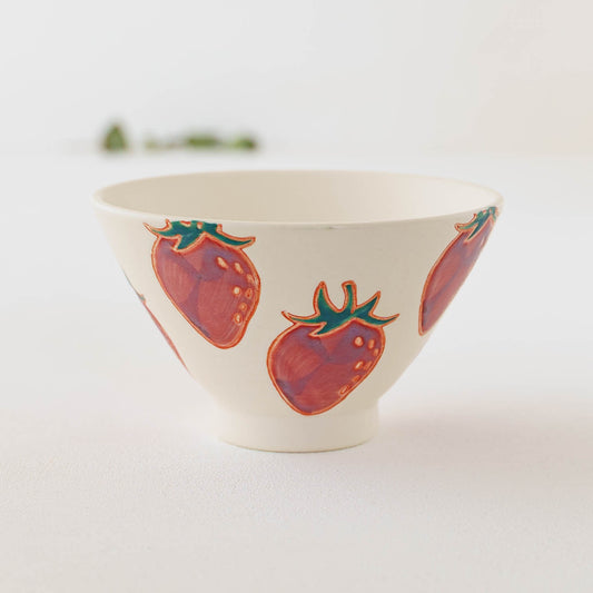 波佐見焼　fruits　ごはん茶碗　イチゴ　Hasamiyaki Rice Bowl strawberry
