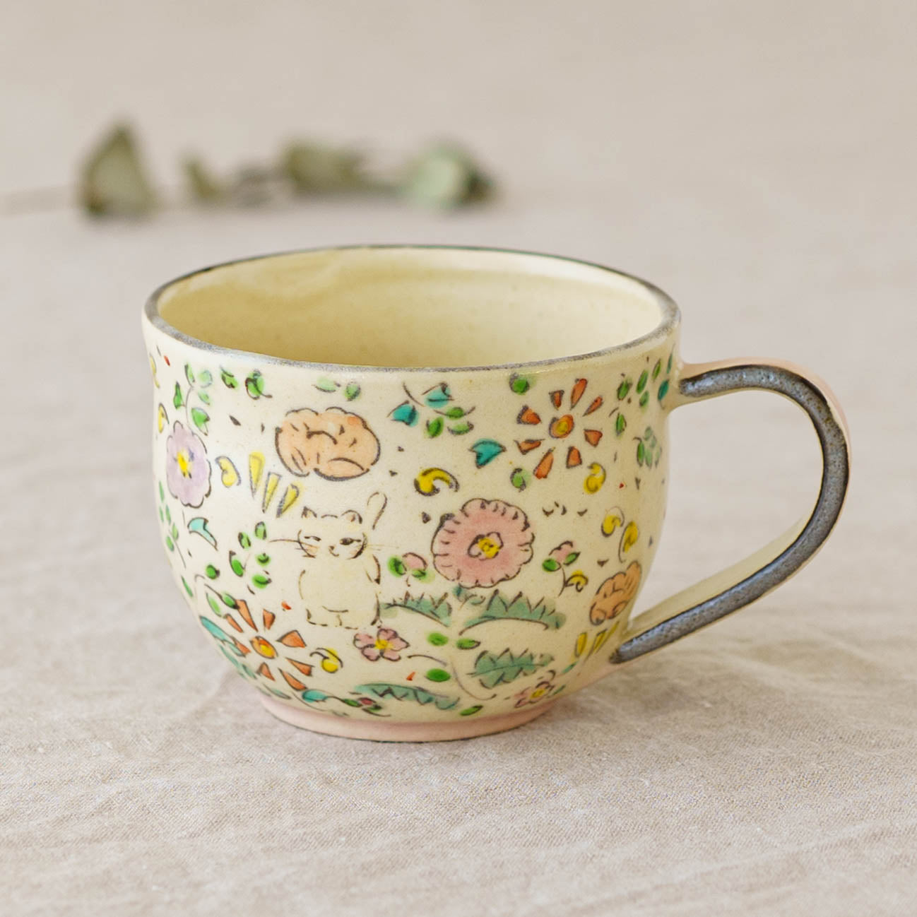 happyねこちゃんコーヒーカップ｜ははみや