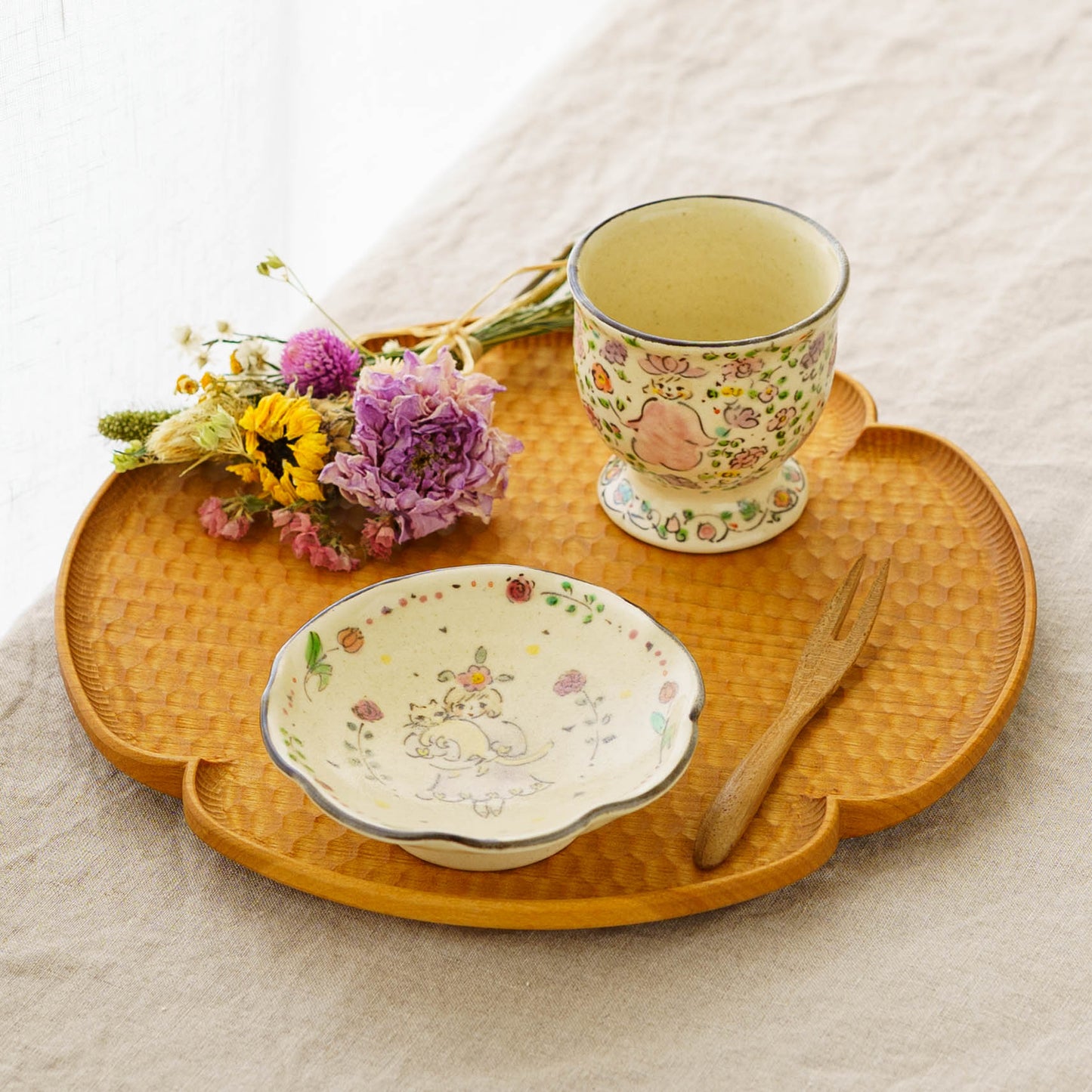 Hugging Cat Mini Plate | Hahamiya