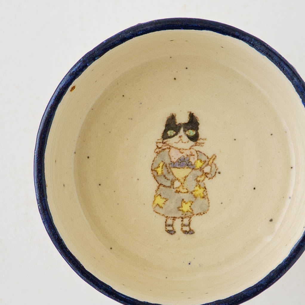 ねこ　デザートカップ　A｜長浜由起子（やぶから房）