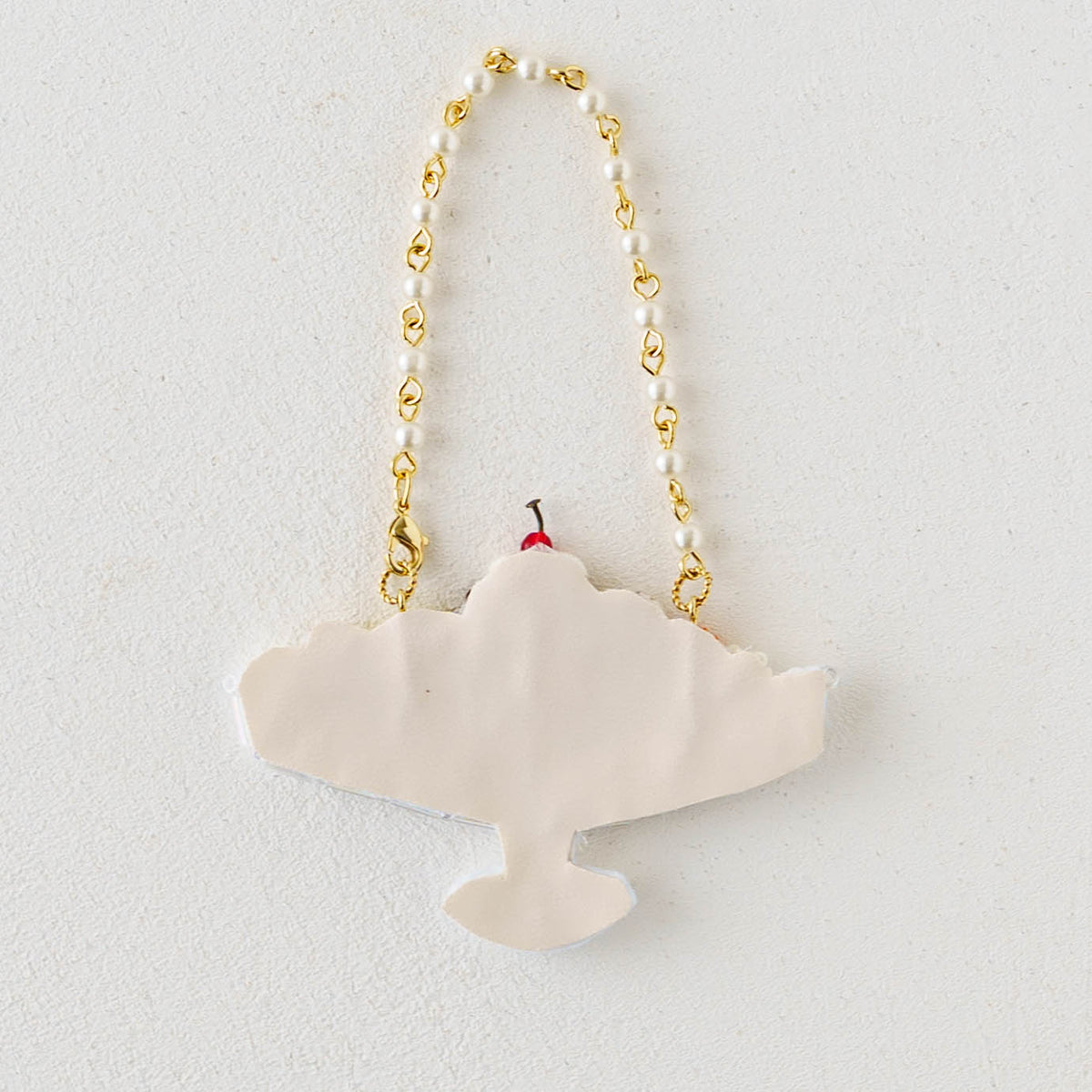 Embroidered Bag Charm Purin a la Mode | Aonoie
