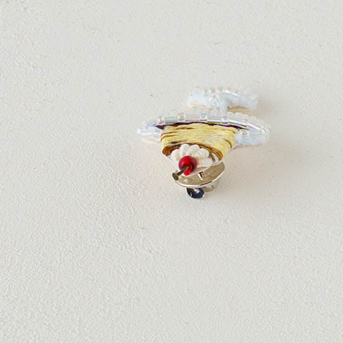 Embroidered Pin Brooch  Retro Pudding | Aonoie