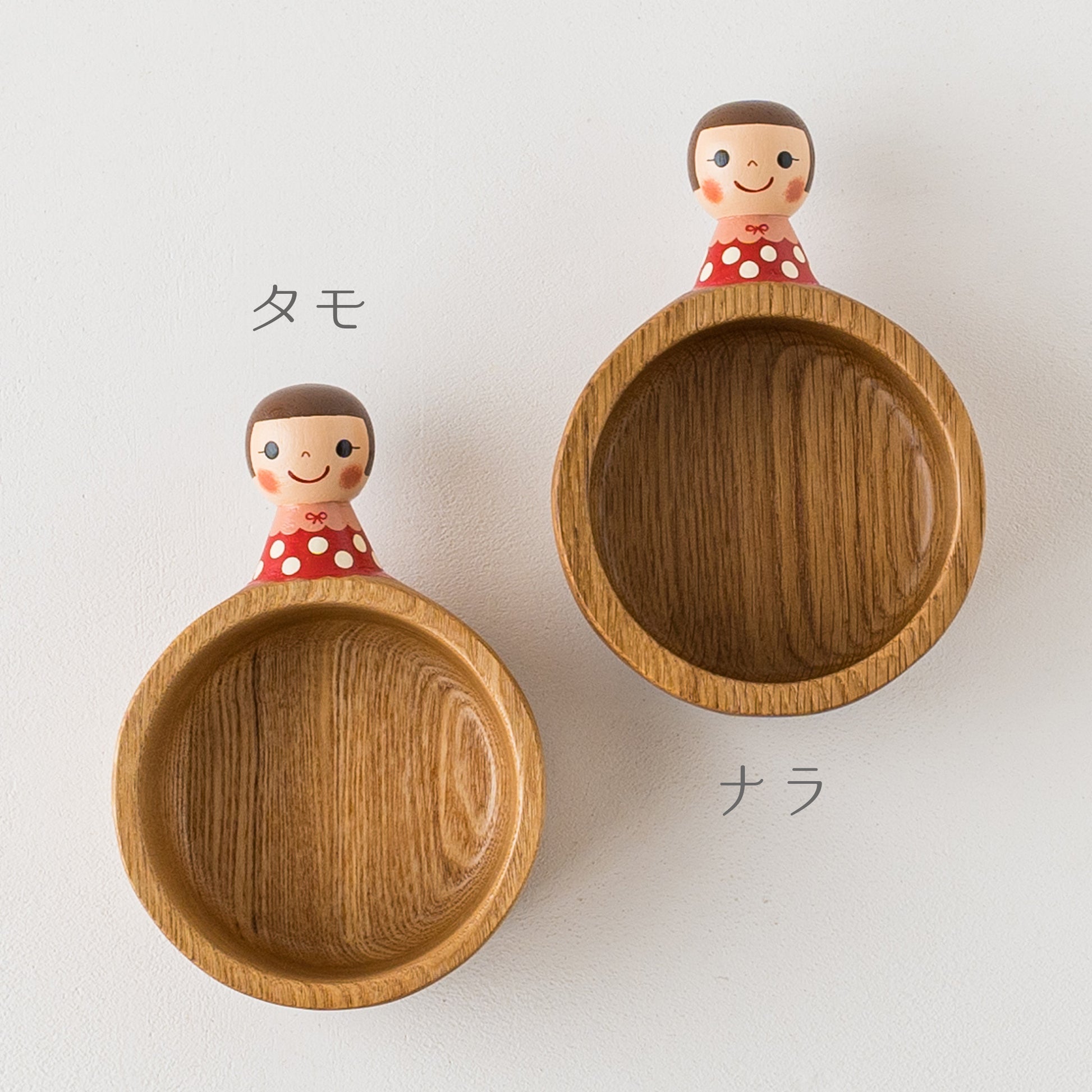 木絵雑貨さんのおやつボウル白ドット赤