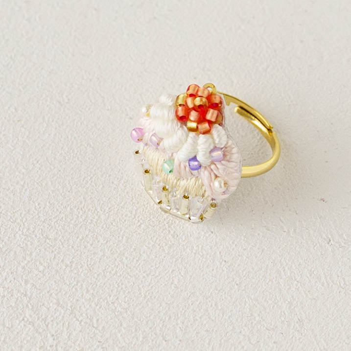 Embroidered Ring  Cupcake | Aonoie
