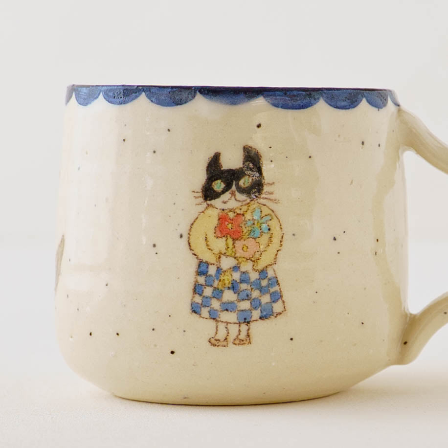 ねこ　マグカップ　A｜長浜由起子（やぶから房）