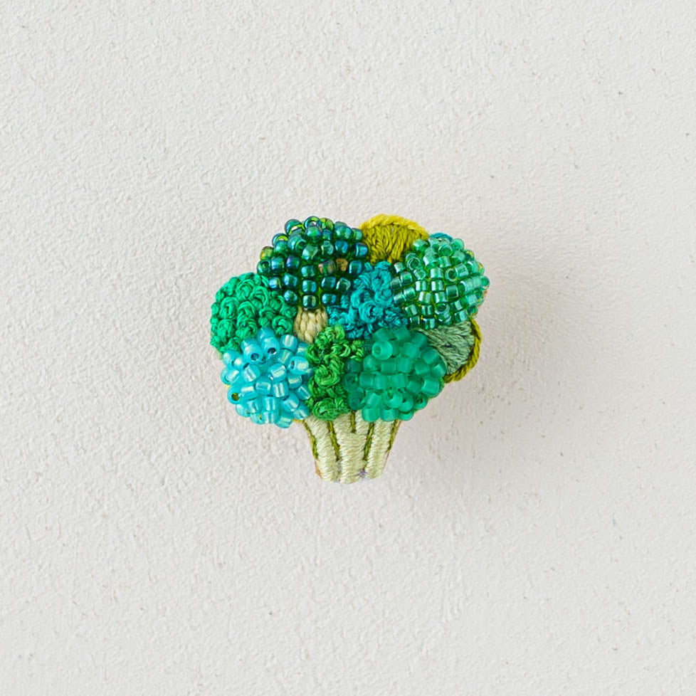 Embroidered Brooch  Broccoli | Aonoie