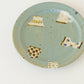 6寸リムプレート　うつわ　ターコイズブルー｜原田晴子