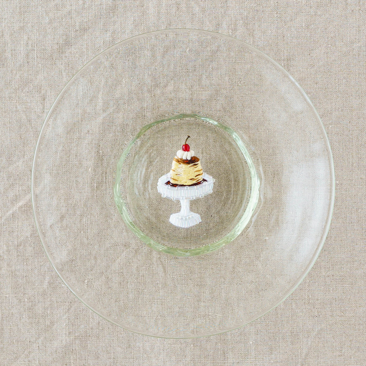 Embroidered Pin Brooch  Retro Pudding | Aonoie