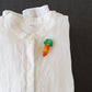 Embroidered Carrot Brooch | Aono ie