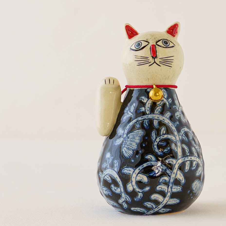 線刻絵付　招き猫　B｜poetoria 種田ゆか