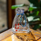 Goldfish flower vase blue  L | Gokurakuji Glass Studio