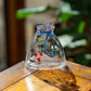 Goldfish drawstring vase blue S | Gokurakuji Glass Studio