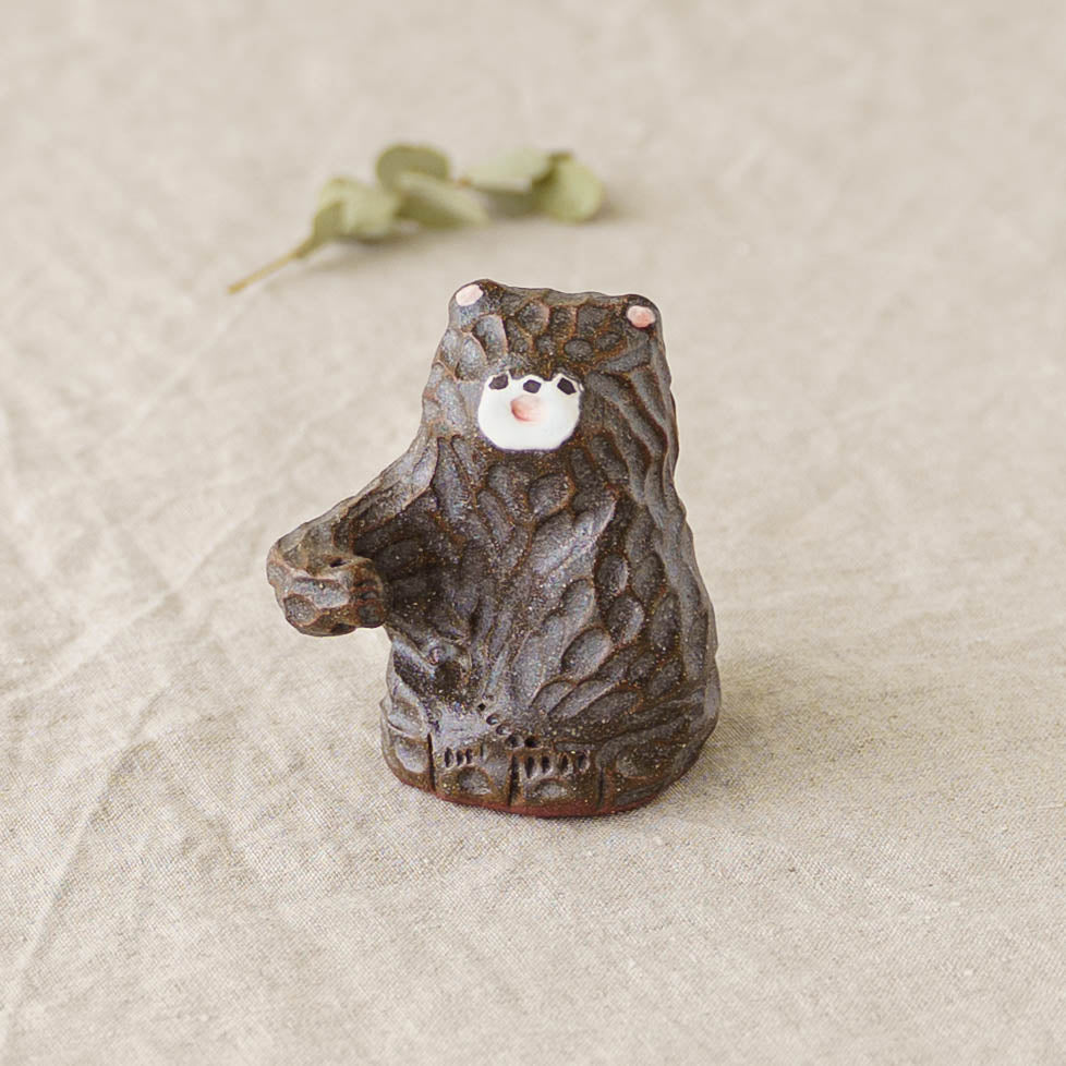Bear Dried Flower Stand Brown  | Mikiko Kato