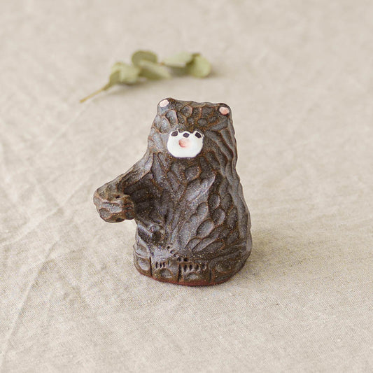Bear Dried Flower Stand Brown  | Mikiko Kato