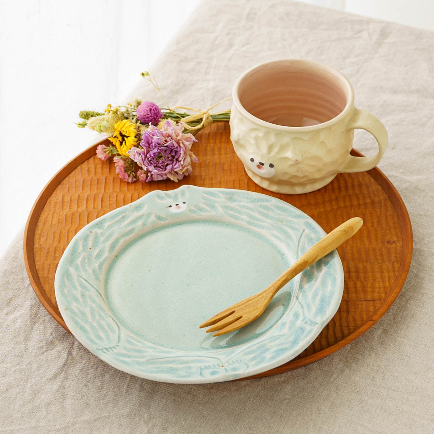 Mug Bear White x Pink | Mikiko Kato