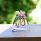 Goldfish drawstring vase red S | Gokurakuji Glass Studio