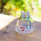 Goldfish drawstring vase blue S | Gokurakuji Glass Studio