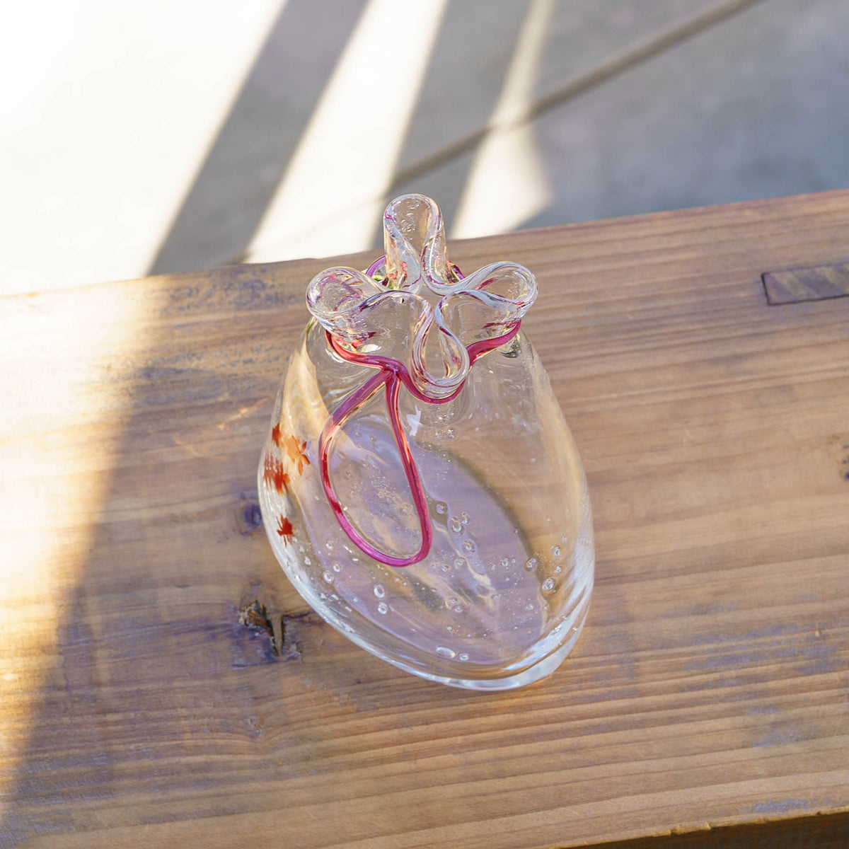 Goldfish flower Vase Red L | Gokurakuji Glass Studio