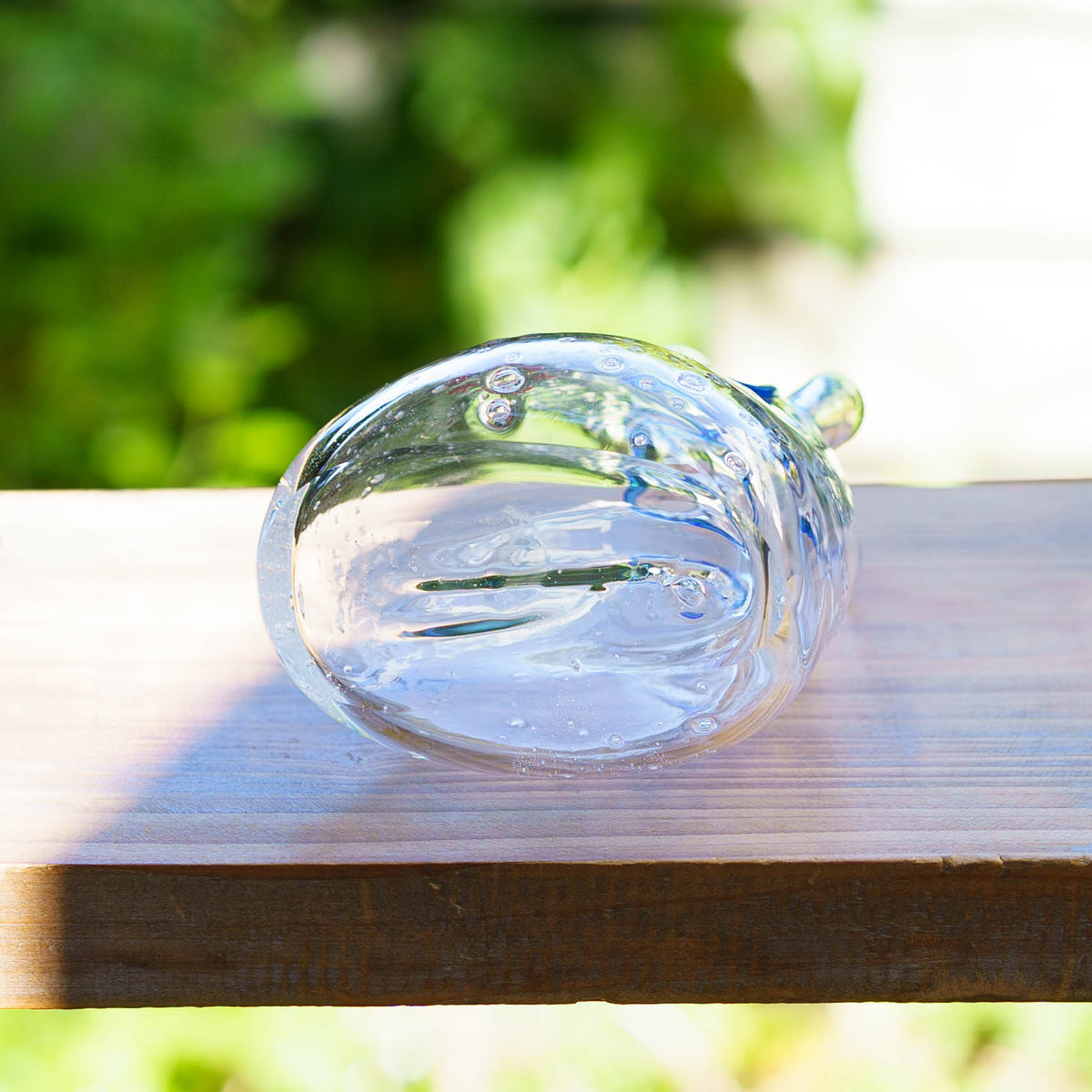 Goldfish flower vase blue  L | Gokurakuji Glass Studio