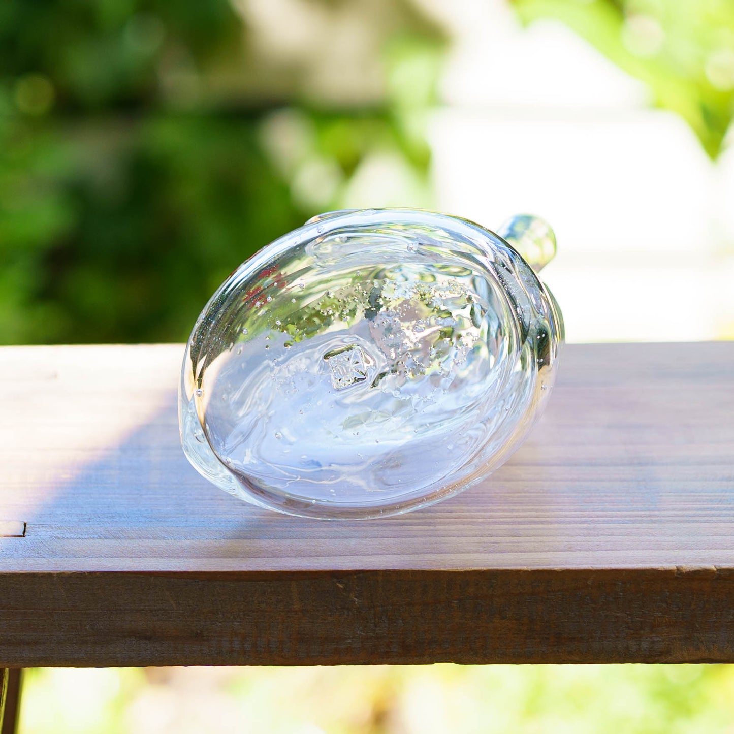 Goldfish drawstring vase clear M | Gokurakuji Glass Studio