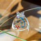 Goldfish drawstring vase blue S | Gokurakuji Glass Studio