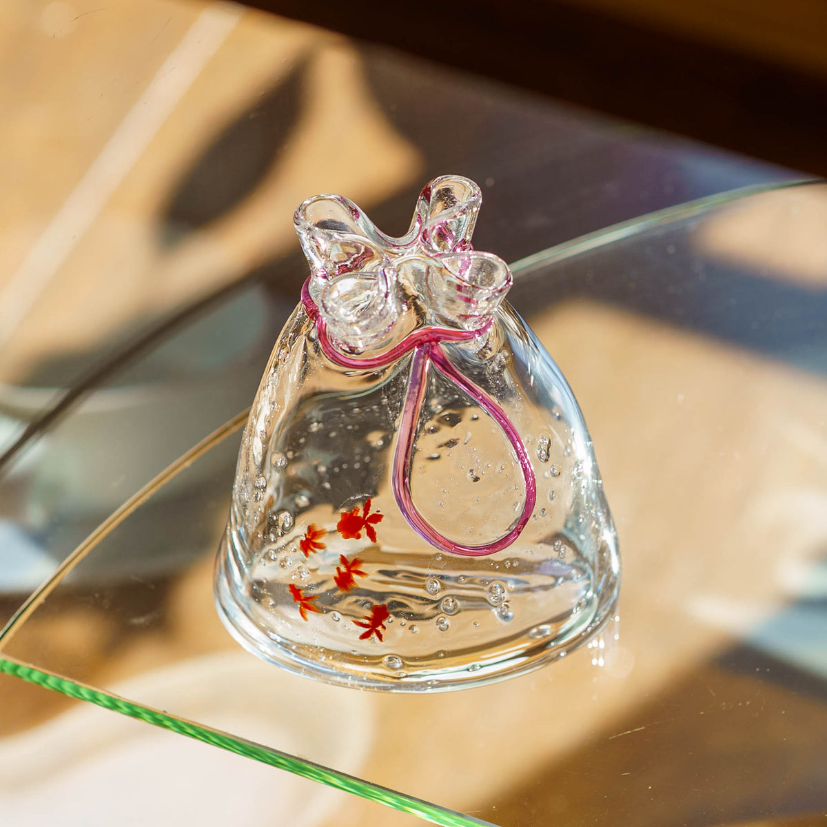 Goldfish flower Vase Red L | Gokurakuji Glass Studio
