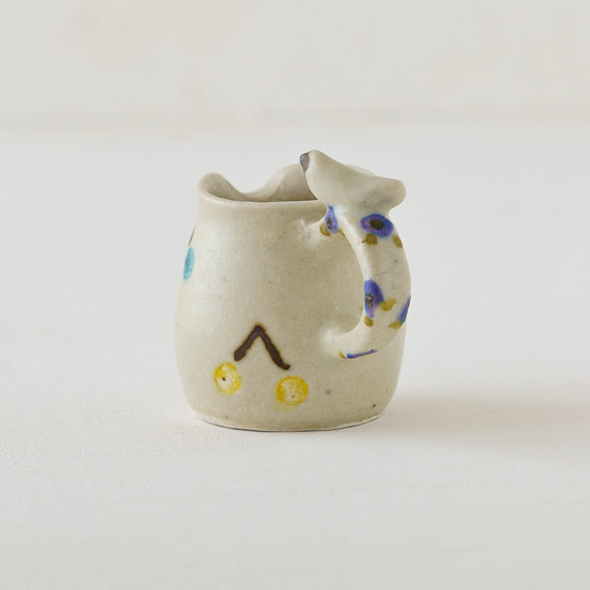 Mini pitcher bird and cherry white | Harada Haruko