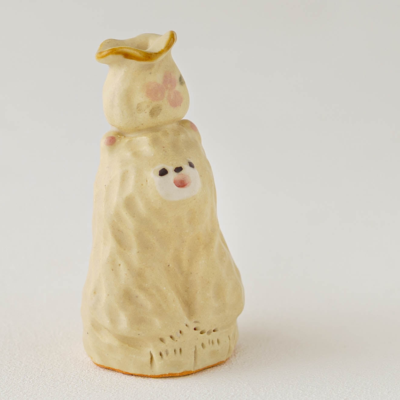 Bear Dried Flower Stand White | Mikiko Kato