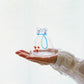Goldfish drawstring vase blue S | Gokurakuji Glass Studio