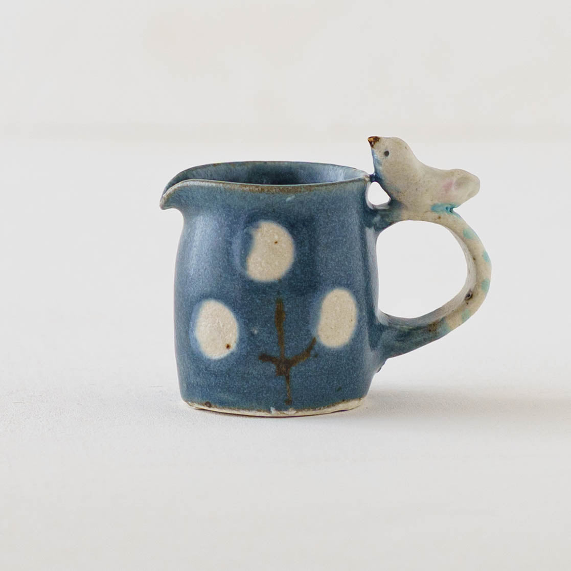 Mini pitcher bird and flower navy | Harada Haruko