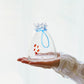 Goldfish flower vase blue  L | Gokurakuji Glass Studio