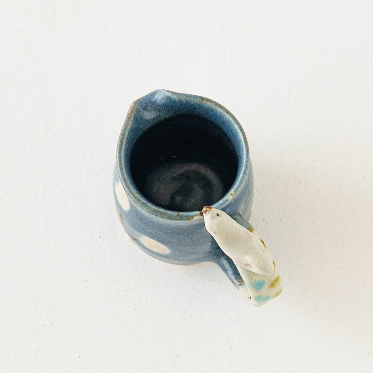 Mini pitcher bird and flower navy | Harada Haruko