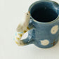 Mini pitcher bird and flower navy | Harada Haruko