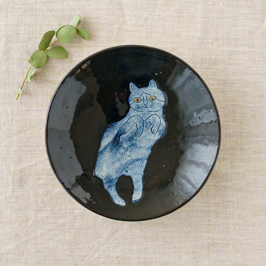 4寸皿　ねこ　A｜poetoria 種田ゆか