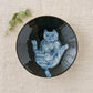 4寸皿　ねこ　E｜poetoria 種田ゆか