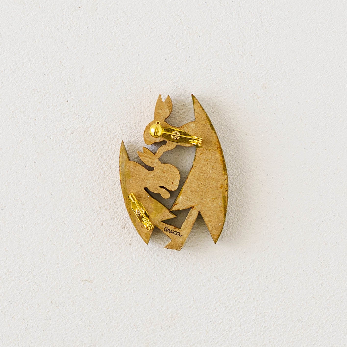 Winter Forest Rabbit Brooch | arica