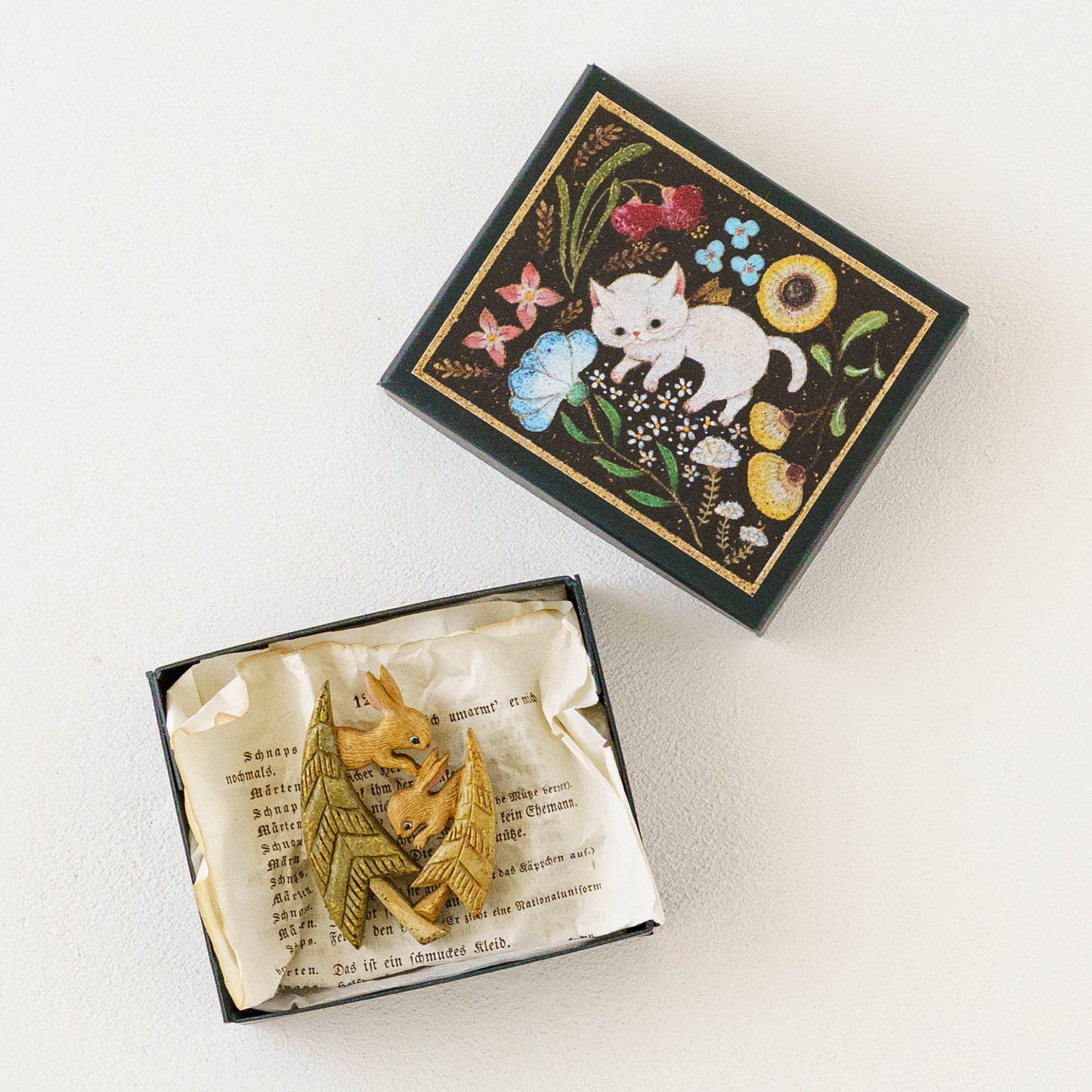 Winter Forest Rabbit Brooch | arica