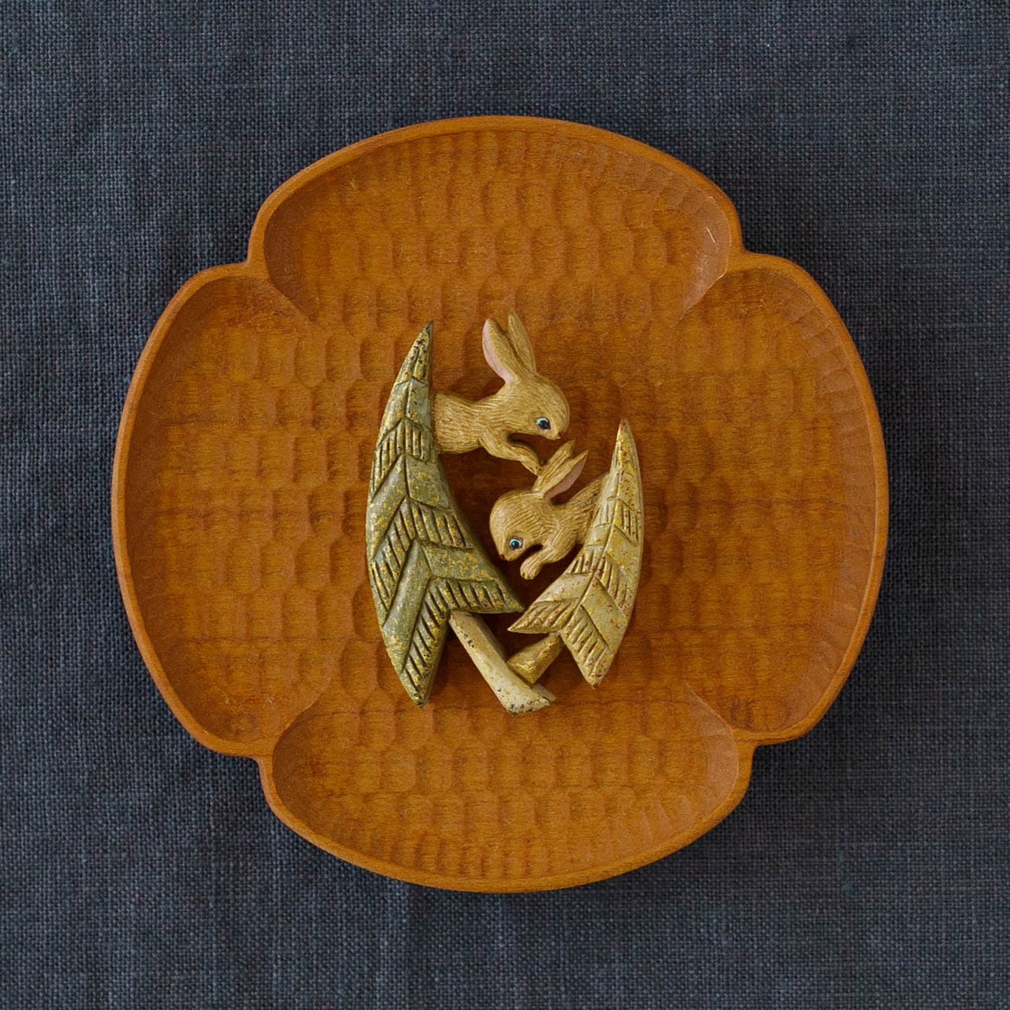 Winter Forest Rabbit Brooch | arica