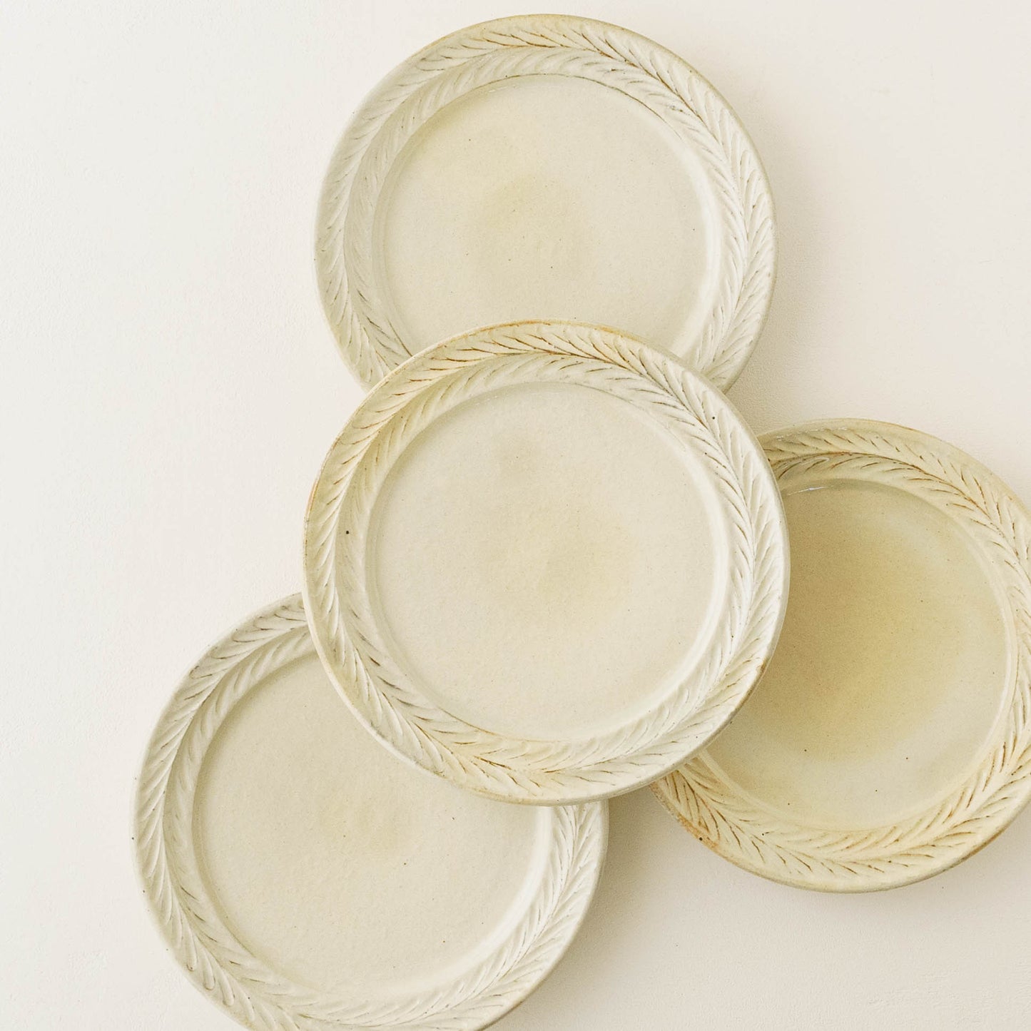Leaf rim Plate 21.5cm White | Furutani Pottery