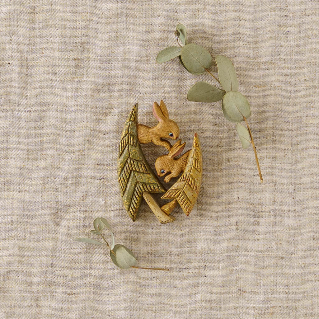 Winter Forest Rabbit Brooch | arica